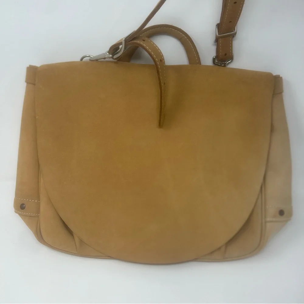 J. Peterman Co. British Tan Saddle leather bag